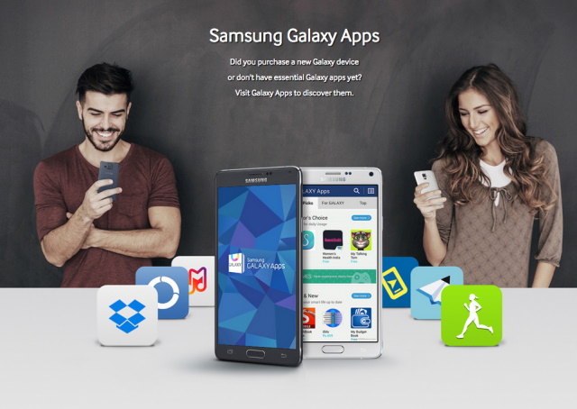 Samsung Galaxy Apps webpage