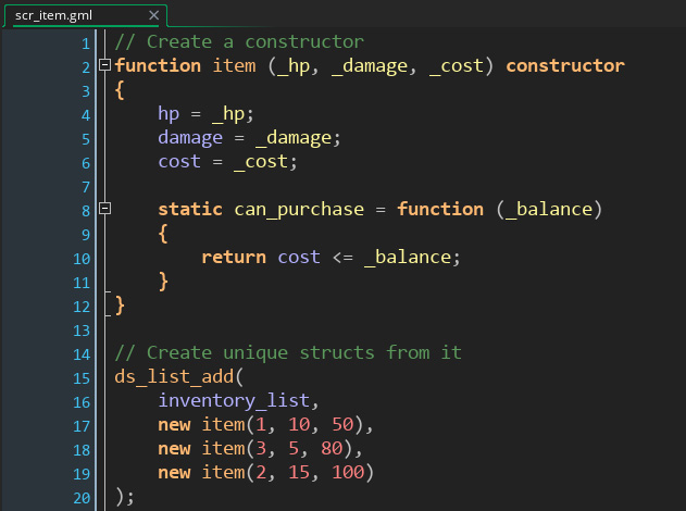 Constructor example