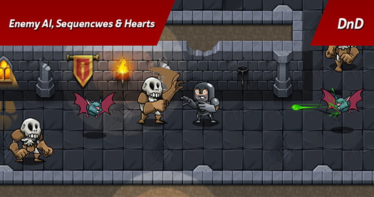 Hero's Trail: Enemy AI, Sequence Animations & Hearts