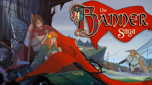 Two lover archetypes, a father and daughter sit together under a tree. This image is from the video game Banner Saga