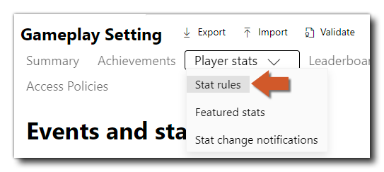 Stat rules location