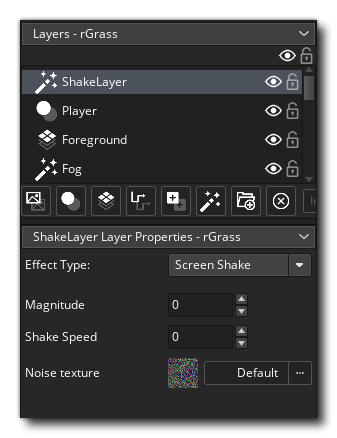 Dynamic screen shake settings